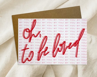 Oh To Be Loved Postcard / retro postcard / love postcard / for him / for her / friendship postcard