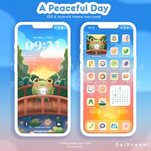 Cute Frog iPhone Theme | Frog iPhone Wallpaper & Icons | A Peaceful Day