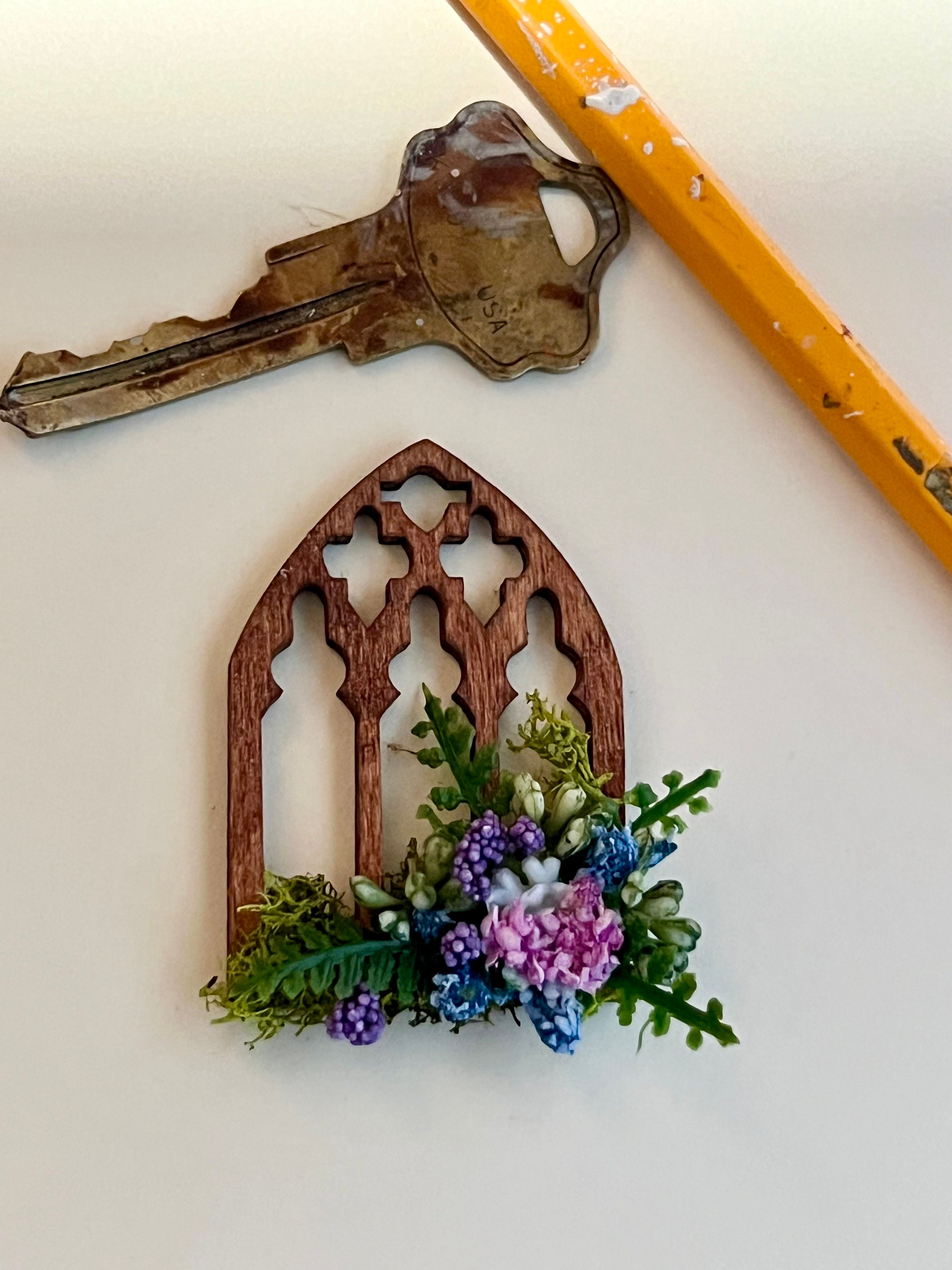 5 Styles Dollhouse Wall Decor Fancy Wood Picture Window Frame With