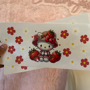 16oz UV DTF  wrap hk  strawberry