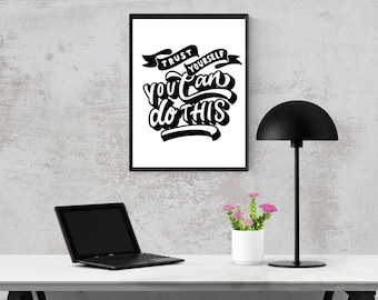 Art mural motivant à imprimer | Art inspirant | Impression numérique de décoration d'intérieur minimaliste | Décoration d'intérieur | Posters motivants