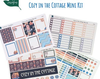 Cottagecore Planner Stickers Mini Kit – 4 Sheets of Floral Nature Stickers for Journals, Bujos & Planners