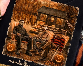 Mentalement, je suis ici, sublimation, horreur Halloween PNG, chemise Summerween rétro Png, sublimation de saison fantasmagorique, horreur drôle Png