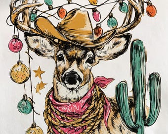 Renna di Natale carina PNG, Natale png, Film di Natale Png, Natale Preppy Brushtroke, Carino Natale png, Download digitale
