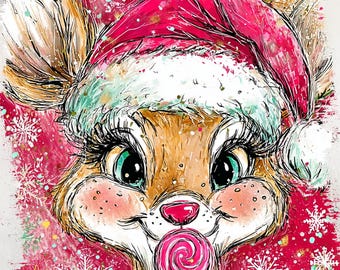 Kerstrendier penseelstreken PNG, kerst png, kerstfilms png, preppy penseelstreken kerstmis, leuke kerst png, digitale download