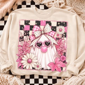 Preppy Ghost Halloween PNG, Cute Girly Ghosts Sublimation Design, Colorful Coquette Halloween PNG, Trendy DTF Transfer, Fall Spooky Png file