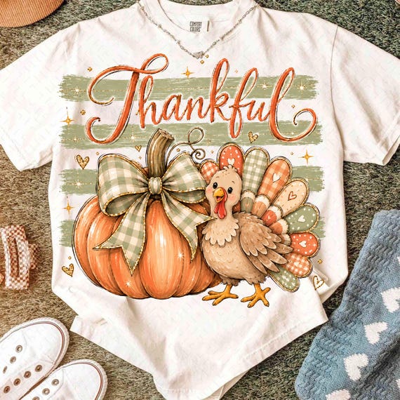 Thankful png, Preppy Turkey png, girly Pumpkin PNG, Autumn PNG, water color Png, fall pumpkin, Girly Png, Trendy thanksgiving png