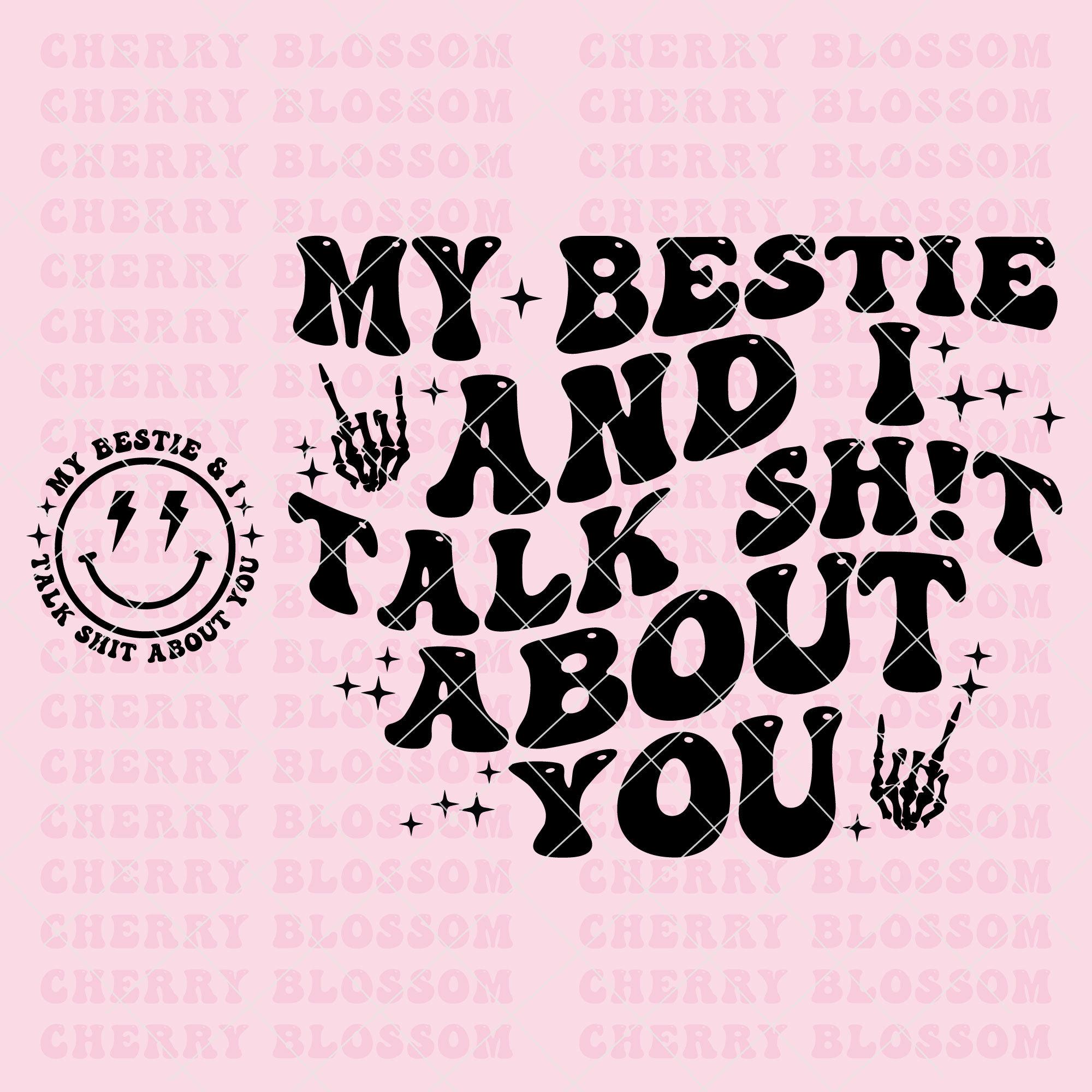 My Bestie and I Talk Shit About You SVG & PNG Pocket - Etsy