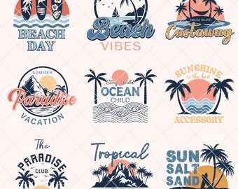 Retro Summer Bundle png, Summer Beach Vibes Png, Summer Png, Summer vibes Svg, Trendy Summer Shirts png, Beach Svg, Png Designs, Retro Png