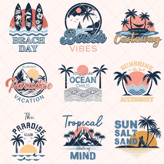 Retro Summer Bundle png, Summer Beach Vibes Png, Summer Png, Summer vibes Svg, Trendy Summer Shirts png, Beach Svg, Png Designs, Retro Png