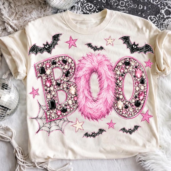 Rhinestone Boo Halloween PNG, Cute Ghost PNG, Lacey Ghost With Bow Fall PNG, Preppy halloween, Ghost Shirt Png, Bow Boo Png, Halloween Shirt