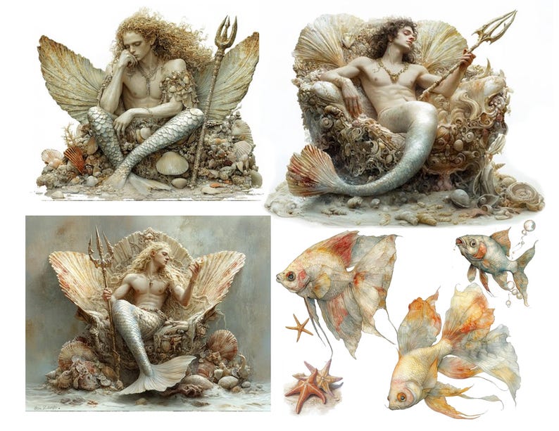 Del Rio Mermaid Mermaid Dreams- a Gorgeous Collection of Digital Images for Collage ...