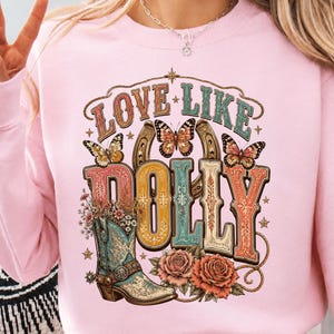 Kärlek som Dolly png, Dolly png, Trendande png, Populär png, Western png, Preppy png, Färgglad png bild 2