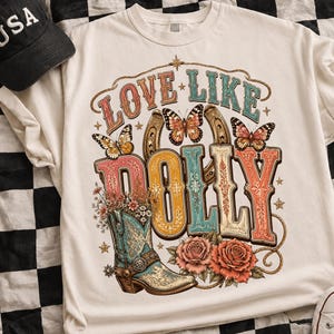Kärlek som Dolly png, Dolly png, Trendande png, Populär png, Western png, Preppy png, Färgglad png bild 4