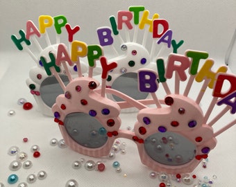 Rhinestone Birthday Sunglasses: Sparkle Party Glasses
