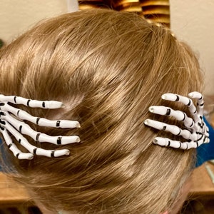 Halloween Skeleton Hair Clips Set -Cute Skeleton Hair Claws For Horror Parties, Cosplay-All Colors