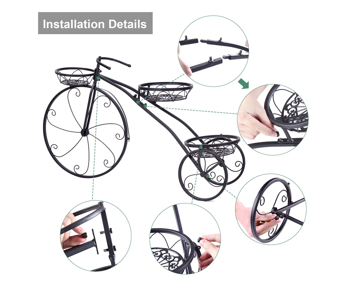 Tricycle Plant Stand Flower Pot Cart Bicycle Plant Holder Etsy