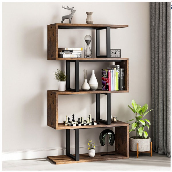 Geometric Bookcase Etsy