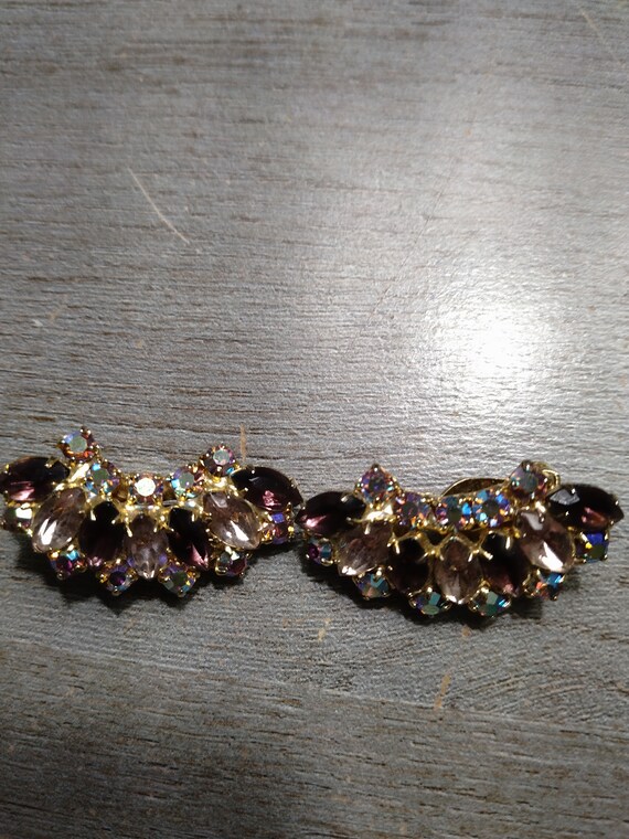 Vintage pair with multiple rhinestone earrings