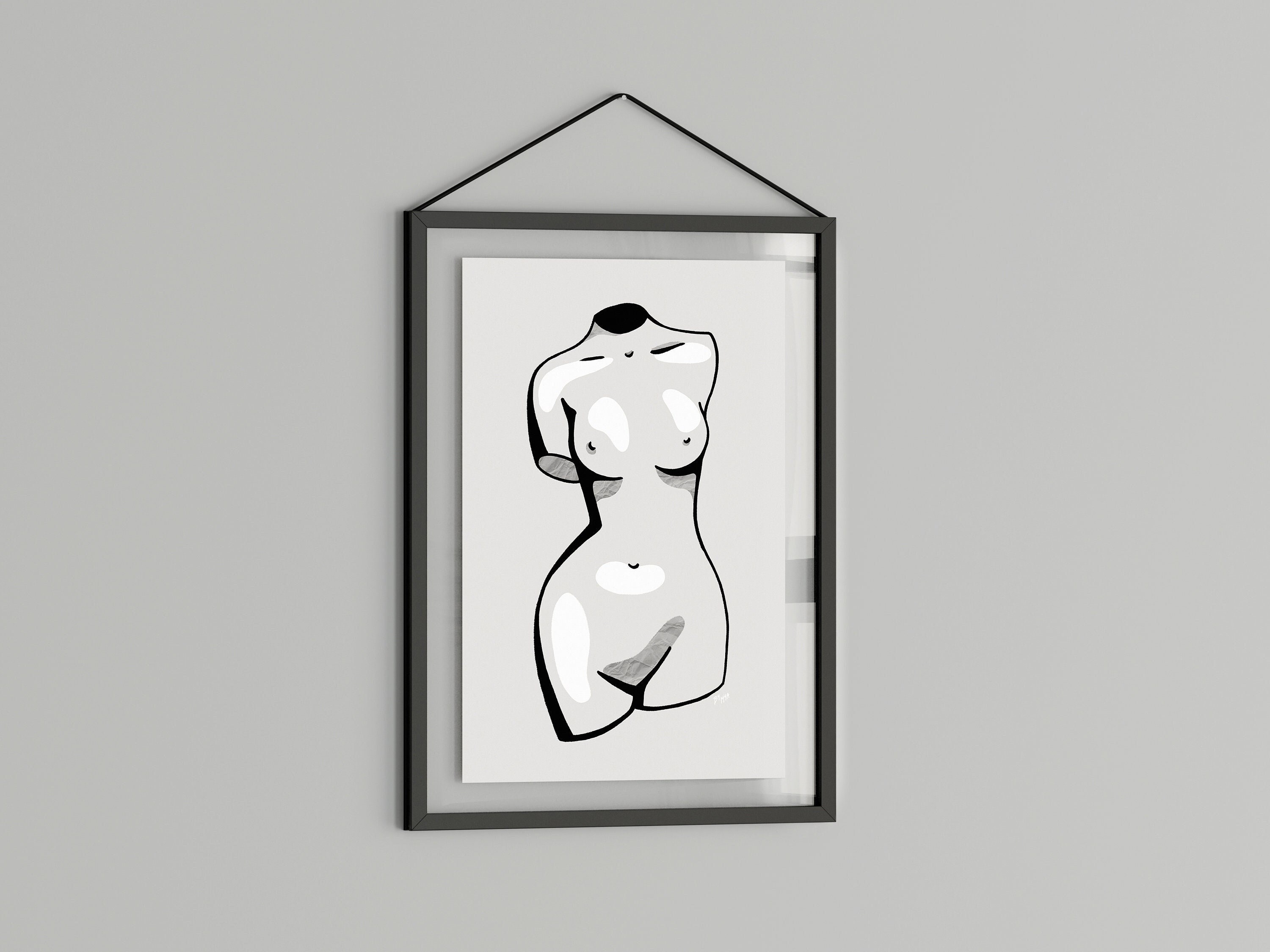 Black & White Sculpture Poster, Female Body Art, Marble Print, Statue Print, Sculpture Art Print, Sculpture Print, Rome Statue, Greek Statue