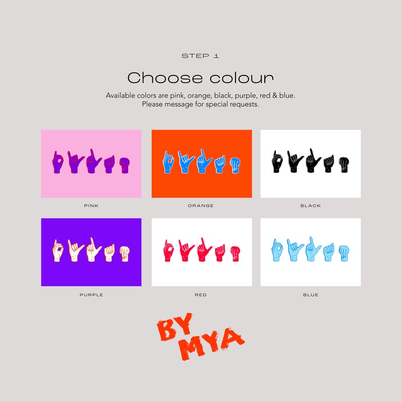 Design Paper Sign Language Custom Sign Language Poster – Name or Word, Editable Poster ...