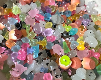 Glow in the Dark mini creatures - mystery scoop, luminous animals, mini figures - updated!