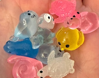 Micro Mini Glow in the Dark creatures - mystery collection, luminous animals, mini figures