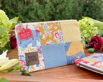 Patchwork Zipper Pouch PDF Sewing Pattern | Scrap Friendly