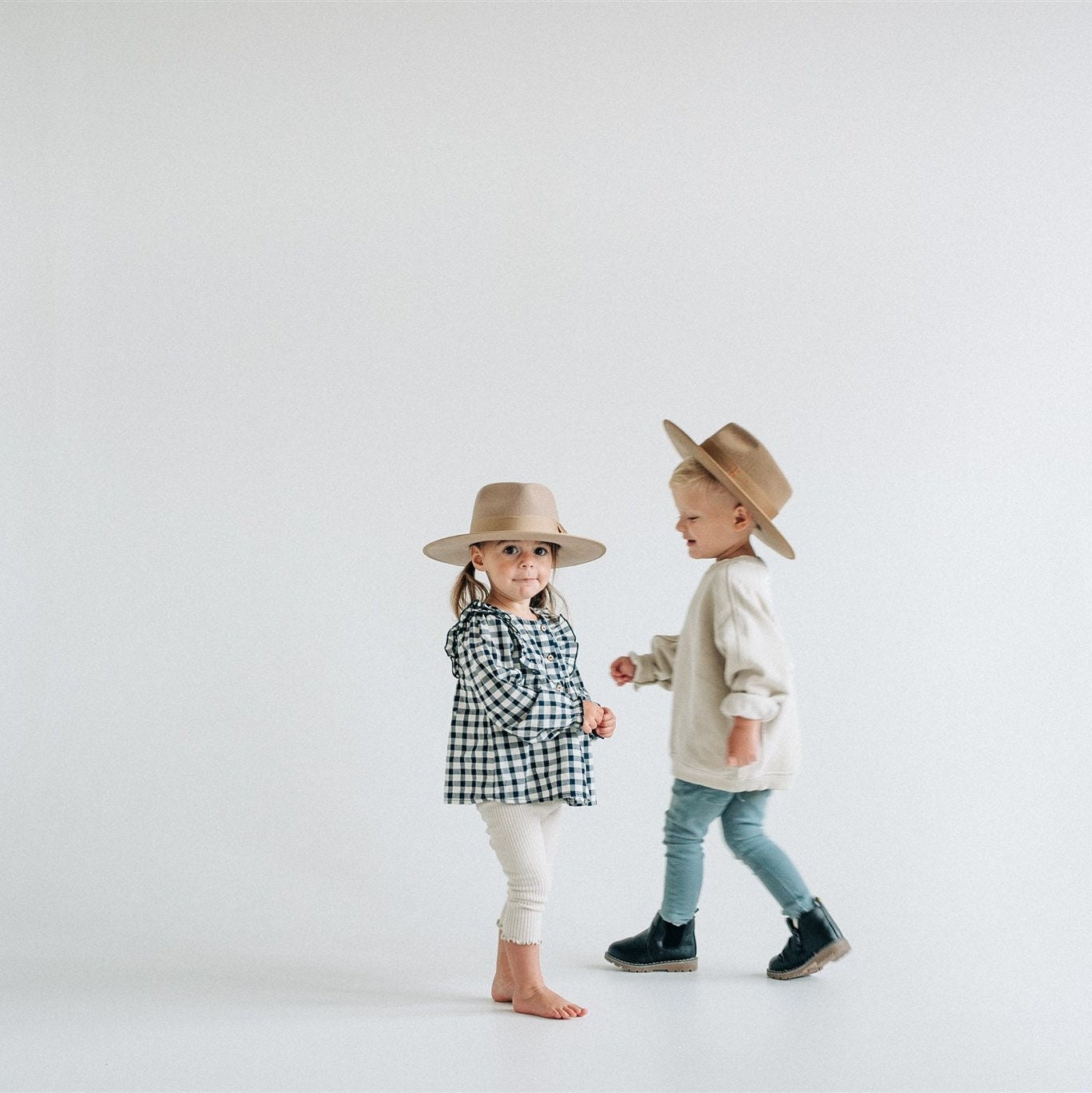 Jastore Kids Western Hats Boys Girls Cowboy Cowgirl Hat Felt Fedora Hat With Belt Buckle 5542689