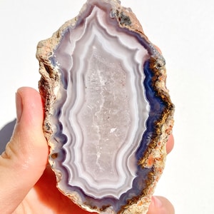 Laguna Agate Polished Specimen — Blue and Sand Parallax - Etsy