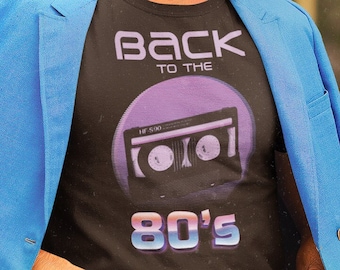 Back to the 80s Retro Cassette Tape T-shirt Nostalgic Vintage Electronics HF-S90 1980s 1990s Tee Top Synthwave Retrowave Vaporwave Gift Idea