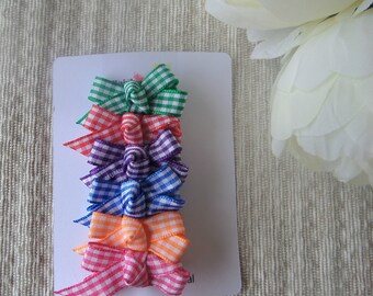 Hair Clips for Girls Hair Accessories Hair Bow Clip Girls Gifts Grosgrain Ribbon Bows School Gingham Bow Clips