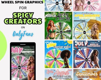 OnlyFans Wheel Spin Game Templates, 12 Month Content (PDF)