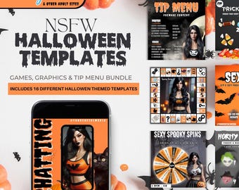 NSFW Halloween Vorlagen, Spiele & Tipp Menü (Digitaler Download)