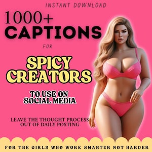 1000 OnlyFans Captions - NSFW Captions - Captions for Social Media - Onlyfans captions - Caption ideas - caption examples - Captions