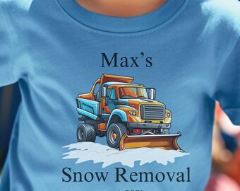 Personalized "Max's" Snow Removal T-Shirt: Kids Heavy Equipment Tee