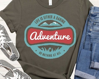 Life Is An Adventure T-Shirt: Bella Canvas Cotton Outdoor Tee