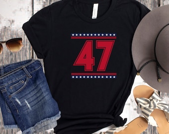 Trump 47th President T-Shirt: Republican Red Cotton Tee