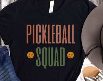 Pickleball Squad Cotton T-Shirt: Trendy Bella Canvas Design