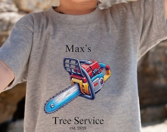 Personalized Kids Tree Service T-Shirt: Toddler Cotton Tee