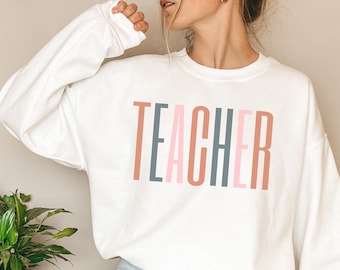 TEACHER Sweatshirt - Gildan 18000 Unisex Educator Apparel