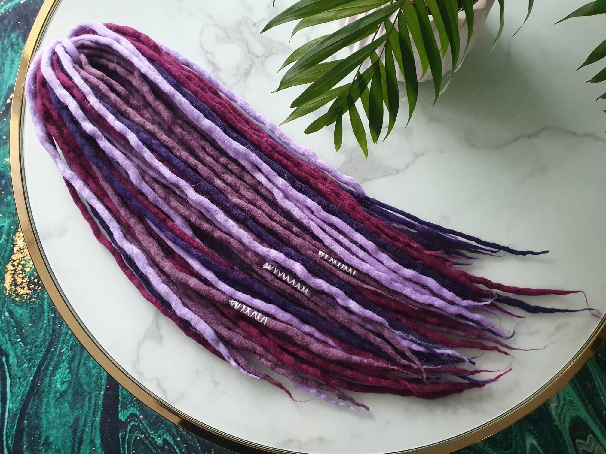 SET No. 11 , Choose Length Wool Dreads Merino Extensions  display picture 3