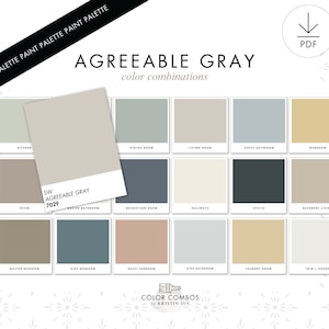 Agreeable Gray - Paint Palette, Staging Real Estate, Whole House Palette, 15 Rooms, Color Consultation, Painting Consultation - Dainty Sea