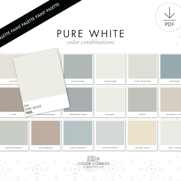 Pure White - Paint Palette, Staging Real Estate, Whole House Palette, Color Consultation, Painting Consultation