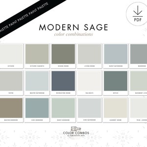 Paint Palette, Sherwin Williams, Staging Real Estate, Whole House Palette, 15 Rooms, Color Consultation, Painting Consultation - Dainty Sea