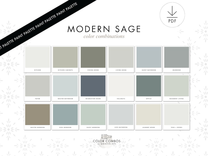 Paint Palette, Sherwin Williams, Staging Real Estate, Whole House