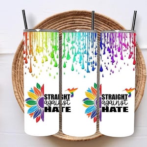 20 oz skinny tumbler template sublimation| LGBTQ,  Ally, Pride Gifts Women| Pride Men, 20 oz skinny tumbler design