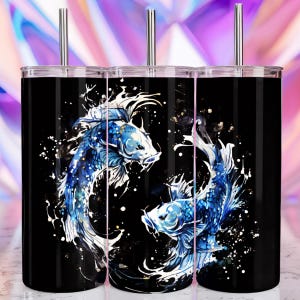 Beta Fish Tumbler Wrap: 20oz Skinny Sublimation Design (Digital Download)