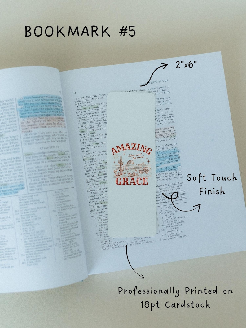 Christian Bookmark Set #1, Cute Bookmark, Bible Bookmark, Jesus Bookmark, Unique Bookmark, Religious Bookmark, Faith Bookmarks, Faith Gifts image 6
