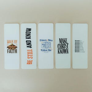 Christian Bookmark Set #3, Christian Bookmark, Cute Bookmark, Bible Bookmark, Jesus Bookmark, Unique, Religious Bookmark, Faith Gifts